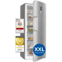 Exquisit Gefrierschrank, Tiefkühlschrank, Kombigerät, Kühlfunktion, Alarm-Funktion, Schnellgefrieren, Schnellkühlen, GS5380-NF-H-050D inoxlook