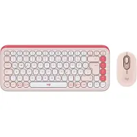 Logitech 920-013108, Kabellos, Bluetooth, Scherenschalter, QWERTZ, Rose, Maus enthalten