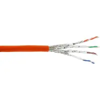 InLine Verlegekabel Cat.7a, S/FTP (PiMF) 4x2x0,58 AWG23, 1200MHz, LSZH, 50m, 50 m, Cat7a, S/FTP (S-STP), Orange