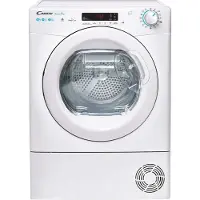 Candy Smart Pro CSOE H10A2DE-S, Freistehend, Frontlader, Wärmepumpe, Weiß, Tasten, Drehregler, Links