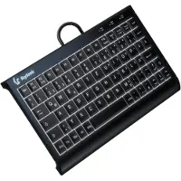 Keysonic KSK-3011ELC (DE), Super-Mini Tastatur, integrierter Numernblock black, Combo, Kabelgebunden, USB, Membran Key Switch, QWERTZ, LED, Schwarz