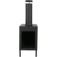 Huismerk Outdoor-Kamin 100 cm Schwarz