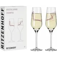 Ritzenhoff & Breker Ritzenhoff Champagnerglas Kristallwind Champagner 2er-Set 001, Sektglas, Romi Bohnenberg, Kristallglas, 250 ml, 3711001
