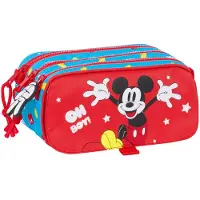 Safta Large Triple Mickey Mouse Fantastic Federmäppchen Rot Mann Rot One Size