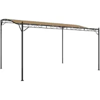 Syfax Markise Taupe 4x3 m 180 g/m² Stoff und Stahl