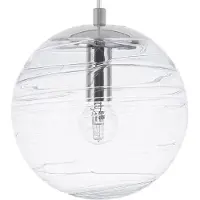 Beliani Hängeleuchte Trensparent Glas mit Schirm in Kugelform Moderner Look