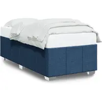 Syfax Bettgestell ohne Matratze Blau 100x200 cm Stoff