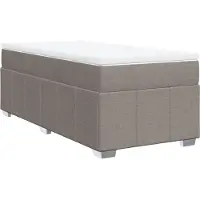 Syfax Boxspringbett mit Matratze Taupe 100x200 cm Stoff