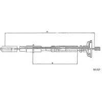 METZGER 10.317 Kupplungsseil Seilzug für VW SCIROCCO (53B) 874/606mm