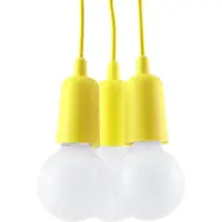 Sollux Hängeleuchte DIEGO 3 gelb 3xE27 15W PVC 90x15x15cm