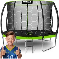 Neo-Sport 14ft/435cm profiliertes Gartentrampolin mit Innennetz