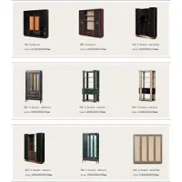 AEA Design Wohnwand Sideboard 2x Vitrine rtv Lowboard Anrichte 3 tlg. Set wohnwände