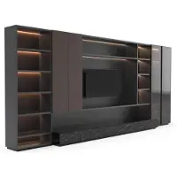 Xl Moebel Gmbh Moderne Wohnwand Wohnzimmer Schrankwand Modern braun Holz Schrank