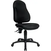 Topstar Bürodrehstuhl Wellpoint 10 ohne Armlehnen - schwarz Sicherheitsdoppelrollen für.