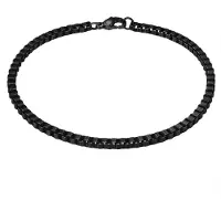 True Rebels Armband aus Edelstahl in schwarz | Gr.: 17 cm