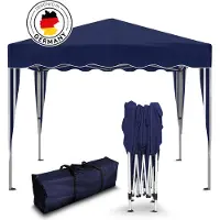 Kronenburg Faltpavillon 3x3 m ohne Seitenteile - Blau - wasserdicht - Gartenpavillon, UV-Schutz 50+