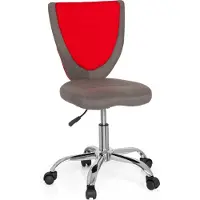 Hjh OFFICE KIDDY COMFORT - Kinderdrehstuhl Grau / Rot