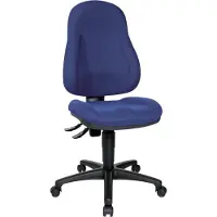 Topstar Bürodrehstuhl Wellpoint 10 ohne Armlehnen - blau ohne Armlehnen Sicherheitsdoppe.