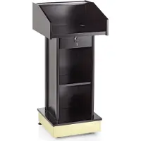 WAS Germany Rednerpult Holz furniert + lackiert braun 55 x 55 x 81,5 cm