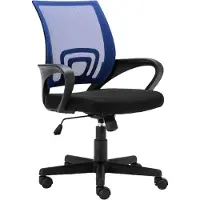 DELUKE Bürostuhl PARIS - 88x56x54, Blau | Kunstleder | Kunststoff Gestell | ergonomische Bürostühle Homeoffice Stuhl mit Rollen