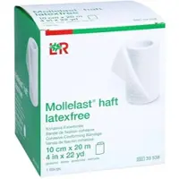 Lohmann & Rauscher Mollelast Haft Latexfrei Weiß 10cm x 20M Gedehnt 1 ST