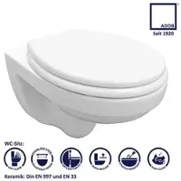 ADOB Wand WC, BxHxT: 37 x 36 x 52 cm, Keramik - weiss