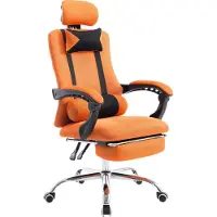 TPFLiving Bürostuhl Fellow Stoff in Netzoptik orange