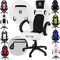 Elite Gaming Stuhl EXODUS | Bürostuhl Ergonomisch - Schreibtischstuhl - PC Gamer Racing Stuhl - Gaming Sessel - Computerstuhl - Belastbar bis 150 kg