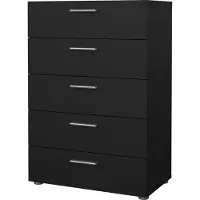 Ebuy24 Petra Kommode mit 5 Schubladen, mattschwarz.