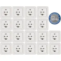 McPower Schutzkontakt-Steckdose Cup Steckanschluss 18er-Pack inkl. Rahmen