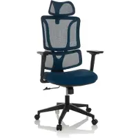 MyBuero Home Office Bürostuhl ERGOMY Schreibtischstuhl mit Armlehnen (höhenverstellbar) Stoff / Netzstoff Drehstuhl