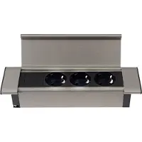 Design Light DesignLight Flatbox 3-fach Schuko-Steckdose mit 1,8 Meter Natzkabel mit Schukostecker / Steckdosenverteiler