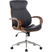TPFLiving Bürostuhl Mellow Kunstleder walnuss/braun