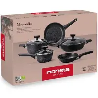 Moneta A01A176508, Gemischtes Set, Schwarz, Schwarz, Elektro, Gas, Halogen, Induktion, China, 28 cm