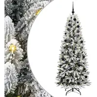 vidaXL Künstlicher Weihnachtsbaum Weiß 180 cm