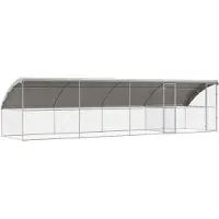 vidaXL Hundekäfig 4 stk. Silber 8 x 2 x 2 m Verzinkter Stahl