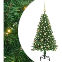 vidaXL Künstlicher Weihnachtsbaum mit 150 LEDs mit Ständer Grün 120 cm