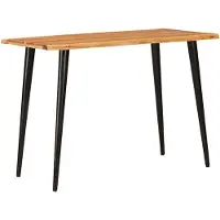 vidaXL Esstische Braun und Schwarz 110 x 55 x 78 cm Massivholz Mango