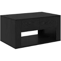 vidaXL Couchtisch Schwarz Eichen-Optik 80 x 50 x 40 cm Holzwerkstoff