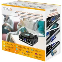 Technaxx TX-22+, Audio-Plattenspieler mit Riemenantrieb, Halbautomatisch, Schwarz, 33,45,78 RPM, Drehregler, Keramik-Stereo-Kartusche