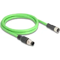 DeLOCK M12 Kabel A-kodiert 8 Pin Stecker zu Buchse PUR (TPU) 1 m