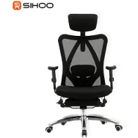 Sihoo M18 Pro ergonomischer bürostuhl mit fußstütze, atmungsaktivem netzdesign, hoher rückenlehne und verstellbarer kopfstütze und lendenstütze