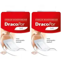 Dräco Dracopor Wundverband 3,8x3,8 cm steril 2x 2x50 St Pflaster