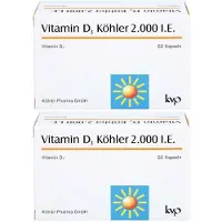 Kvp Vitamin D3 Köhler 2.000 I.e. Kapseln 2x 2x60 St