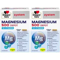 Queisser Pharma & Co. KG Doppelherz Magnesium 500 Depot system Tabletten 2x 2x60 St