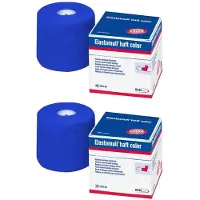 Elastomull haft color 8 cmx4 m Fixierb.blau 2x 2x1 St Binden