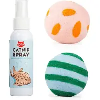 Kikkerland - Kiko Spray & Play - Wool Balls & Catnip Spray