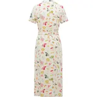 Ragwear Sommerkleid "Sawira Long Print" Eingrifftaschen Gemustertes Midikleid mit Knopfleiste