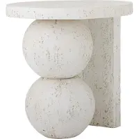 Bloomingville Tally Beistelltisch, weiß, Höhe 46 cm, Harz - , Tally, Weiß, für Wohnzimmer, Kunststoff, Modern