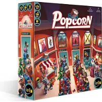 Iello , Popcorn, Familienspiel, Spannendes Spiele-Kino-Abenteuer, Unterhaltsam für Filmfreunde und Spielebegeisterte, Für 2-4 Spieler ab 10 Jahren